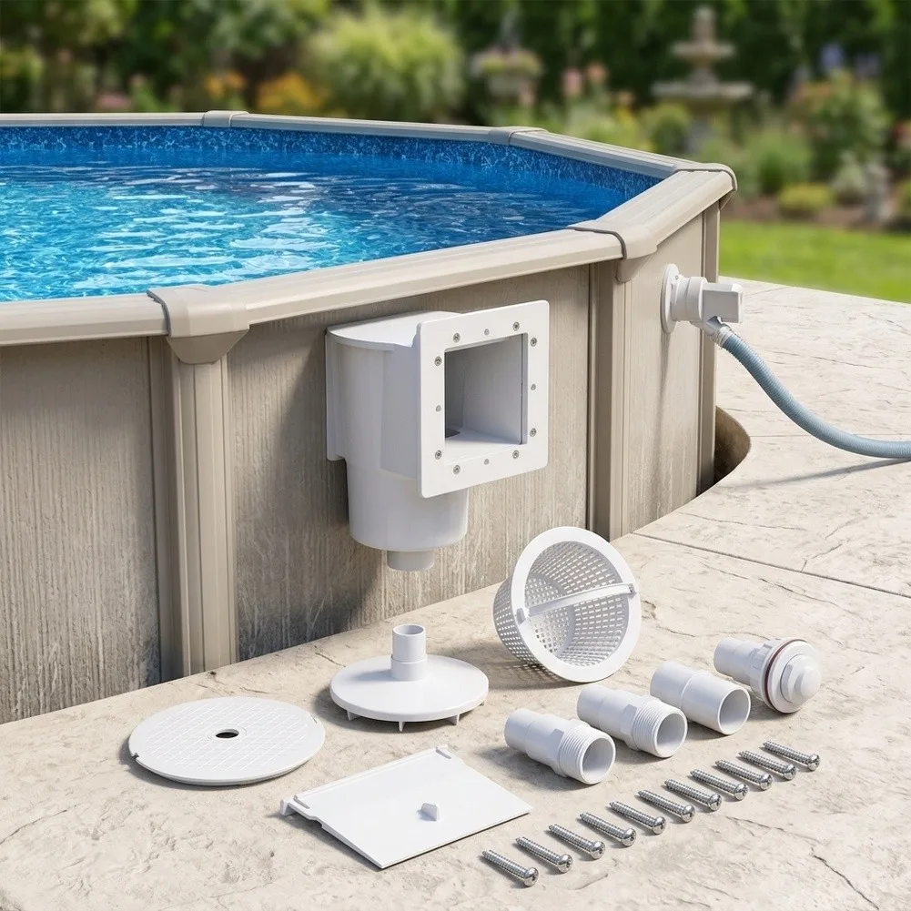 for Easy Install Above Ground Pool Skimmer for kit Complete Set for Optimal Water Absorption and Debris Collection For Durable