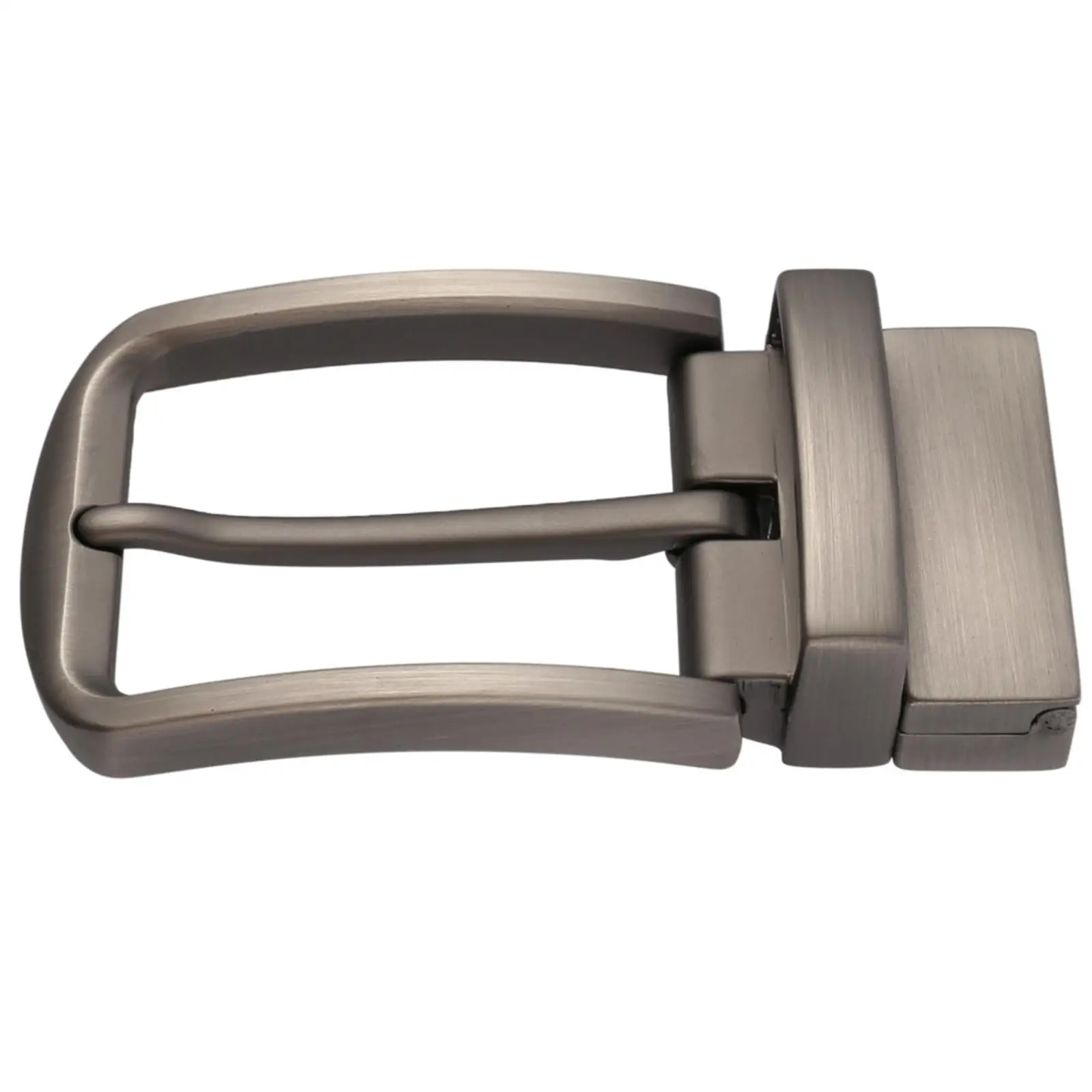 3xFashion مشبك حزام معدني للحزام الجلدي ملحقات الحزام ذو الشق الواحد فضي غير لامع #3