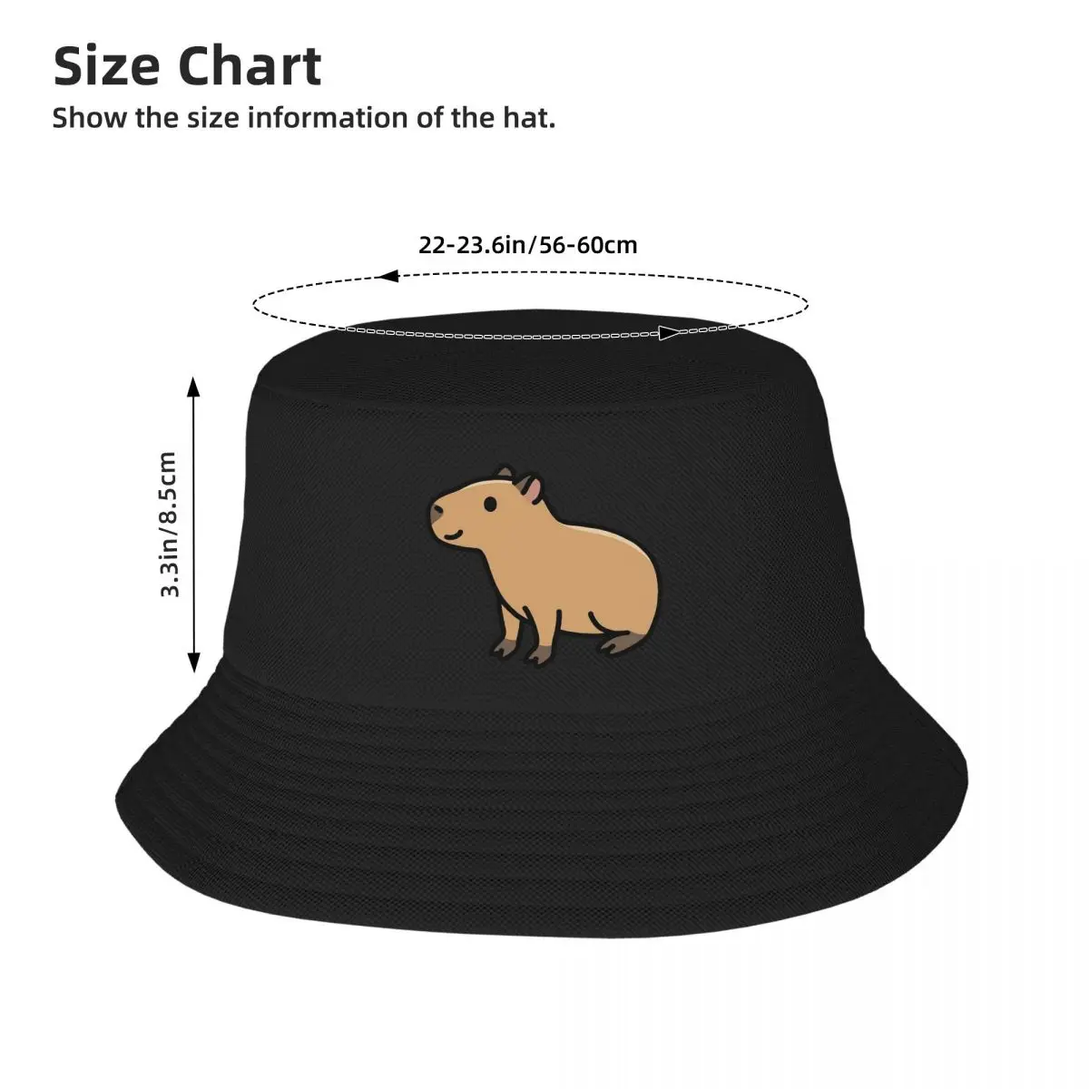 Capybara Bucket Hats Panama For Man Woman Bob Hats Reversible Fisherman Hats Summer Beach Fishing Unisex Caps