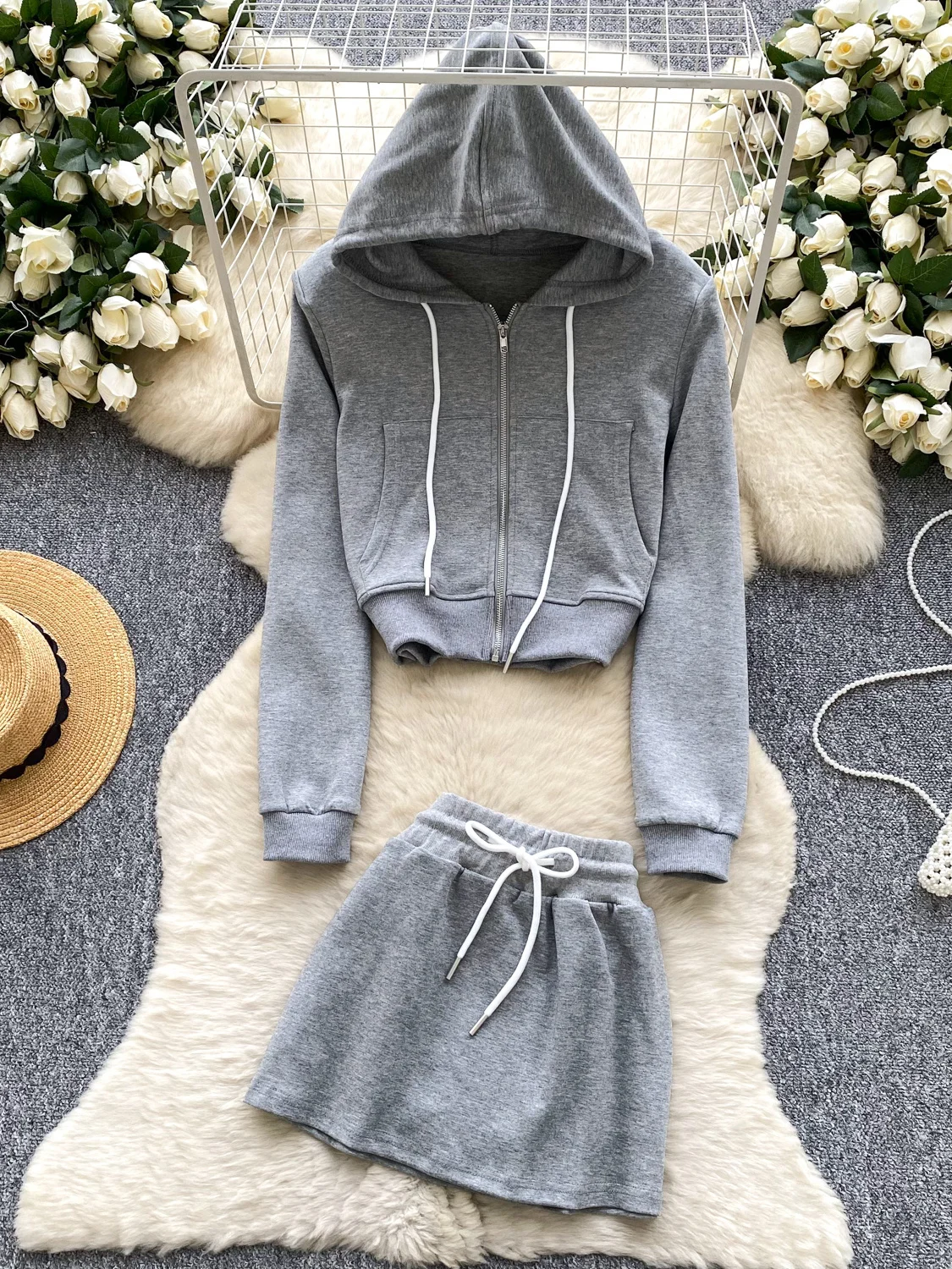 

Повседневная одежда Spor для женщин ort Svel, комплект из джинта и юбки, осенний модный костюм для девочек, комплект из двух предметов для поездок на работу