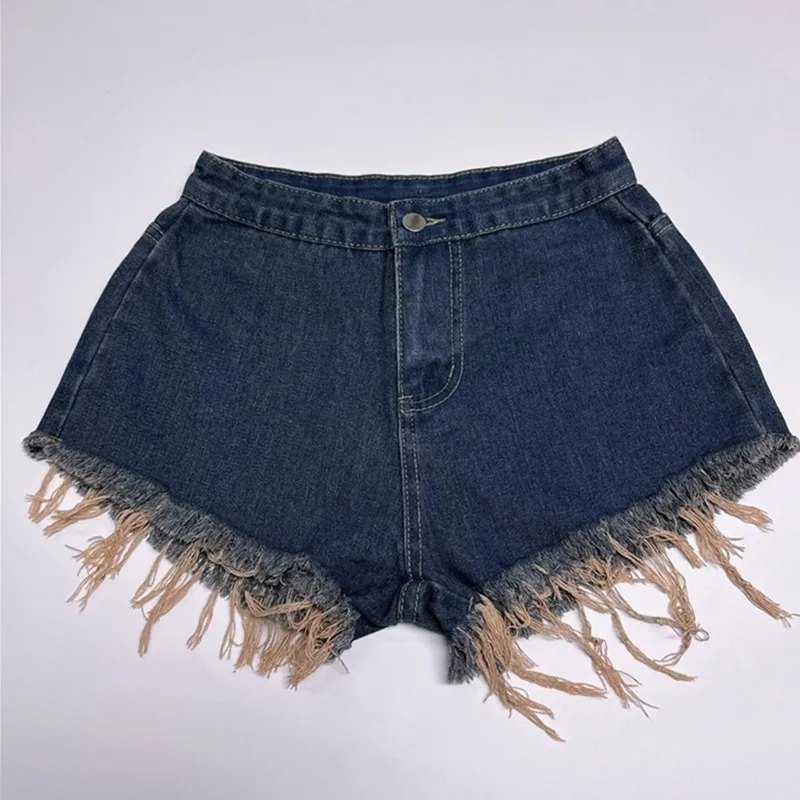 

Женские джинсовые шорты, летние пляжные сексуальные шорты с грубыми краями, винтажные мини-горячие шорты трапециевидной формы, короткие праздничные шорты