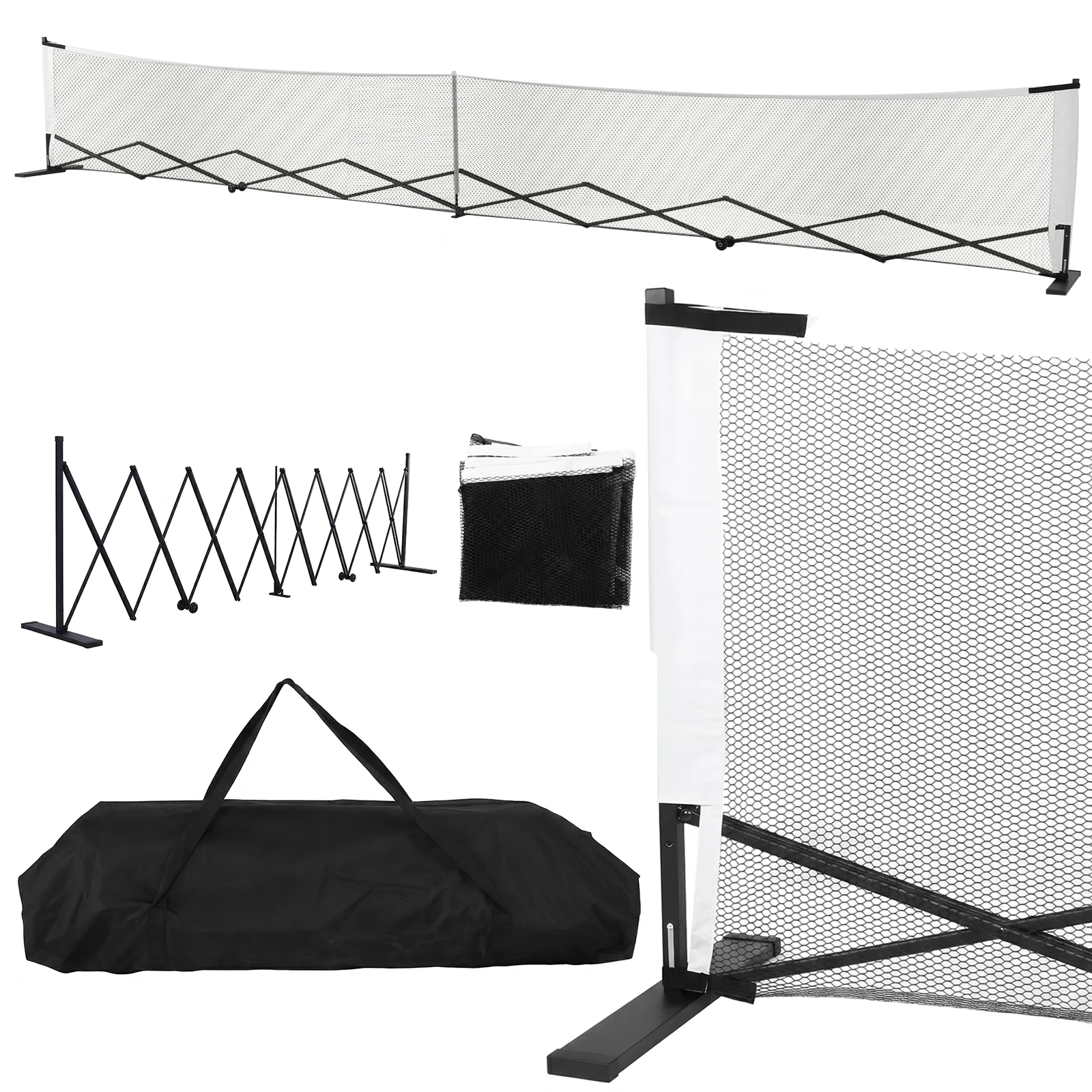 

Heavy-Duty Multi-Sport Net with Wheels Professional Pickle Ball Game Net Stand Aluminum Alloy 22ft for Indoor & Outdoor Courts