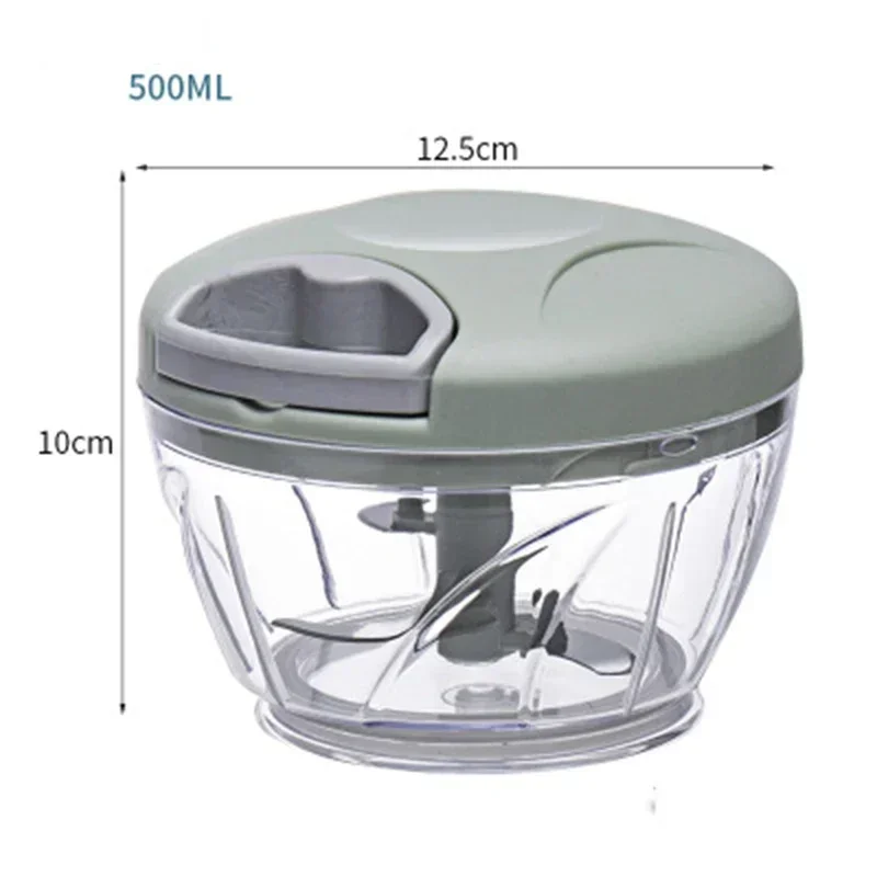 NONE 500/900ML Knoblauch Chopper Manuelle Drehen Gemüse Cutter Chopper Slicer Obst Knoblauch Brecher Küche Gadget Mixer Fleischwolf 6