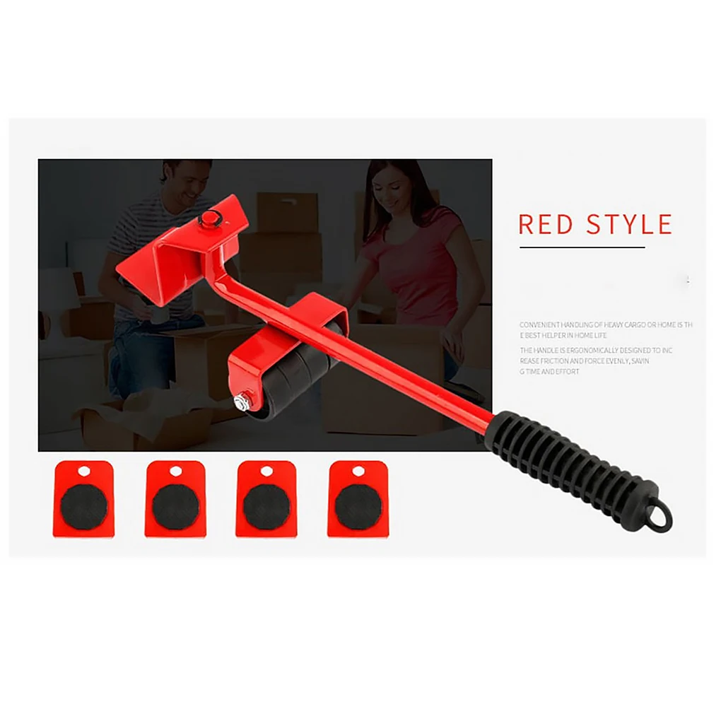 5 Pcs set Furniture Moving System Heave Furniture Sofa Wardrobe Wheel Move Slider Moving Tool