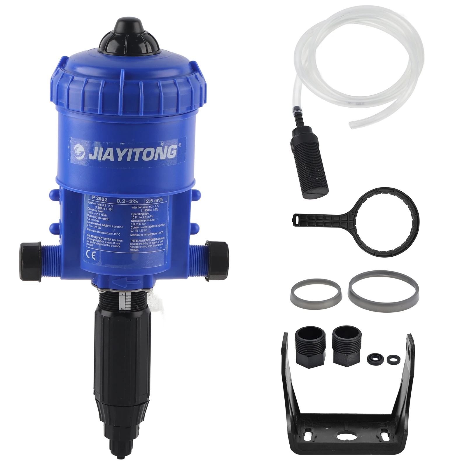 G3/4 to G1 Male Thread Fertilizer Injector Chemical Liquid Doser Dispenser Dosing Pump 0.2-2% Fertilizer Dosing Pump