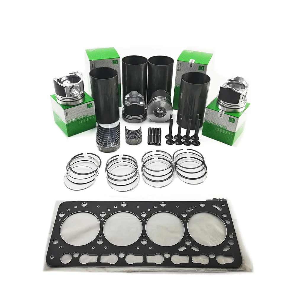 V3300 Cylinder Liner Piston Kit Ring Bearing Valve Seat Guide Gasket Kit 1C115-2110 1C050-21110 1C020-21050 For Kubota