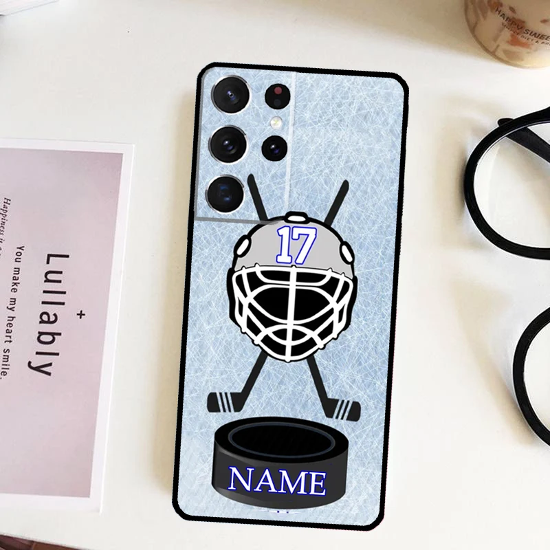 Ice Hockey Personalised Case For Samsung Galaxy S23 S21 S20 FE S8 S9 S10 Note 10 Plus S10e Note 20 S22 Ultra Cover