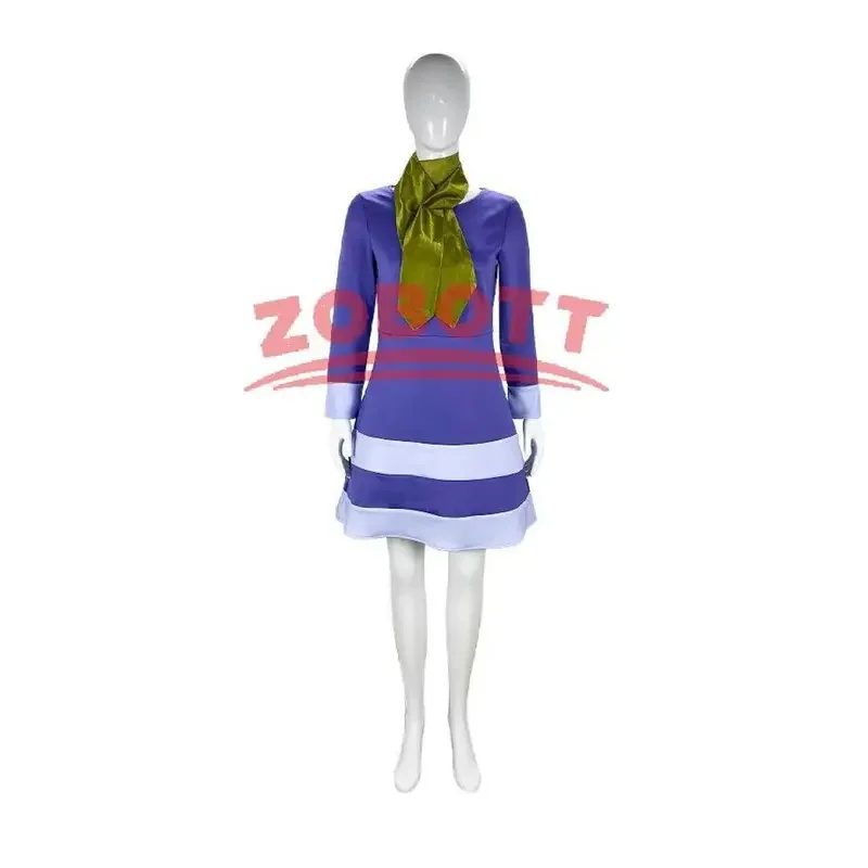 Kostum Cosplay Seragam Anime Velma Rok Pendek Seragam Wanita Kaus Kaki Atasan Rok Kostum Karnaval Pesta Halloween ob;8