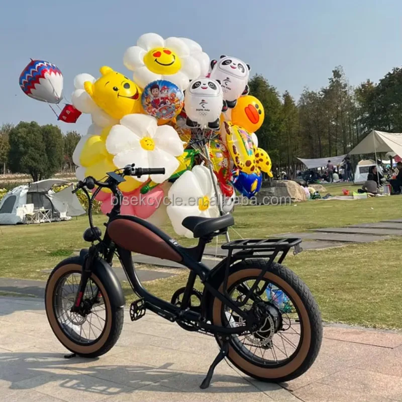 

Clrak Mini Electric Retro Motorcycle 750w 48V Lithium Battery Ebike Disc Brake Retro 20 Inch Fat Tire Electric Mountain Bicycle