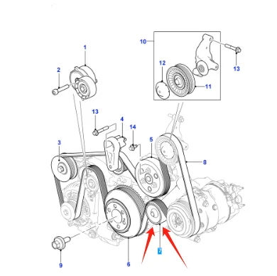 C2D51409 C2D19769 Drive Belt Idler Pulley For Jaguar 2.0 XE XF JAGUAR F-PACE X761 2005-2023