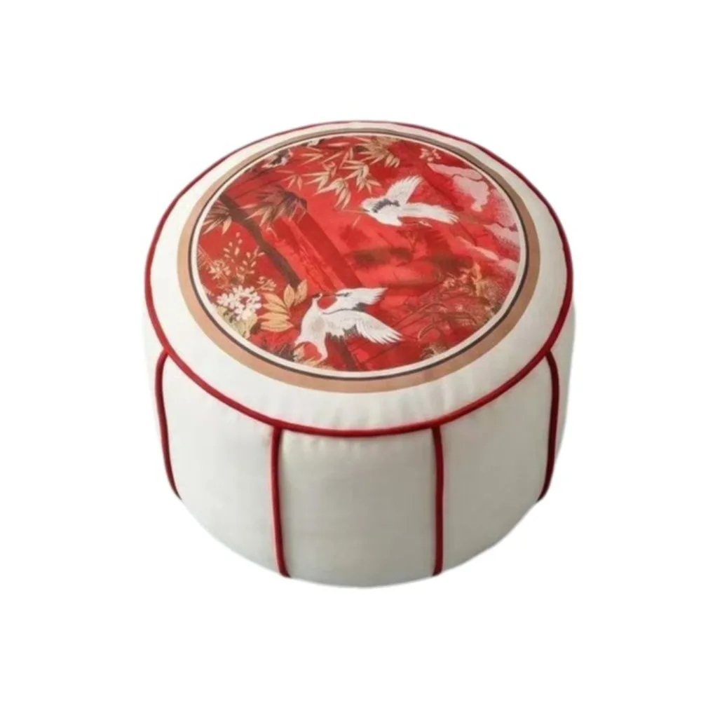 Removable Sofa Stool Cover Round Unstuffed Storage Leg Bench Large Capacity New Chinese Style Toy Storage Bag Tatami