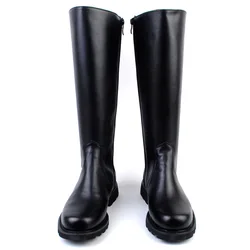 Fashion Knee High Black Long Boots  for Men New 2025 Quality Genuine Leather Shoes Knight Riding Boots Plus Size 38-46