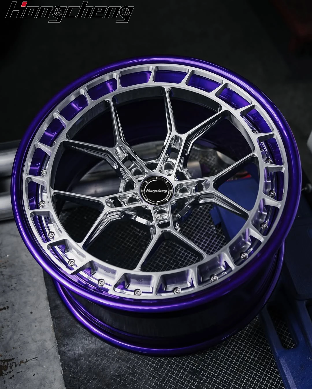 2026 New Design 2/3 Piece Custom Purple Red Concave Forged Wheels 5x112 5x120 5x130 19-22 Inch