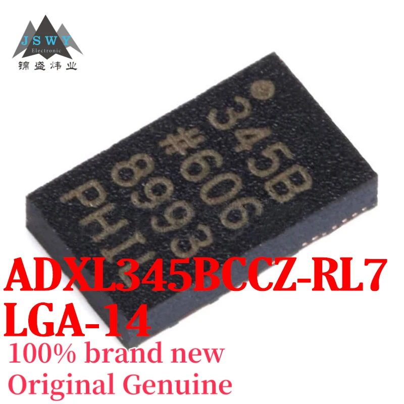 (5/50 stücke) ADXL345BCCZ-RL7 ADXL345 LGA14 Siebdruck 345B Digital Beschleunigungsmesser Echte Original Kostenloser Versand