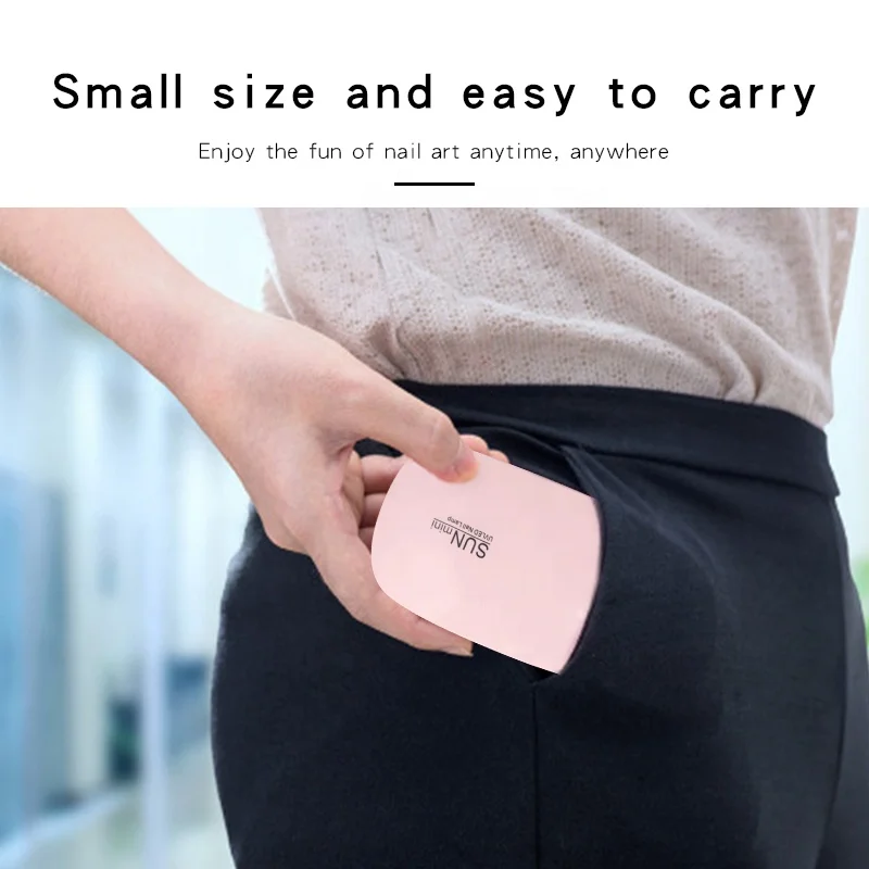 Lidan Nail Sunmini 6W LED-nageldroger Draagbare USB-kabel UV-uithardingslamp voor gelgebaseerde polijsten manicure / pedicure gelmachine 3 stuks