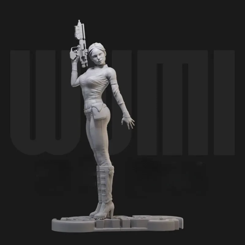 1/24 Scale Future Female Warrior Fantasy Miniature Resin Figure Assembled Model Kit Unassembled Unpainted Diorama Toy Sculpture