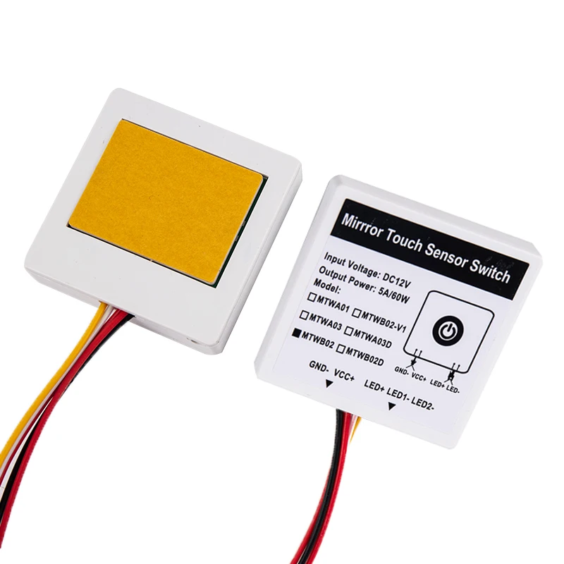 Touch Sensor Switch 12V 5A  Single/ Three Color LED Smart Single Key Touch Dimmer Switch For Bathroom Mirror