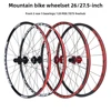 MTB バイクホイールセット 26 27.5 インチ 6 ボルトディスクブレーキホイール QR ハブ 120 クリックアルミ合金チューブレスレディマウンテン自転車ホイール 4