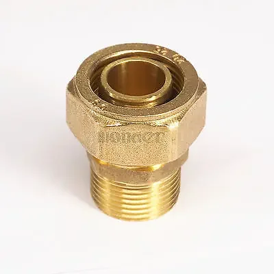 

16x20mm IDxOD x 3/4" BSP Male PEX-AL-PEX Tube Straight Brass Compression Pipe Fitting Connector For Floor Heating