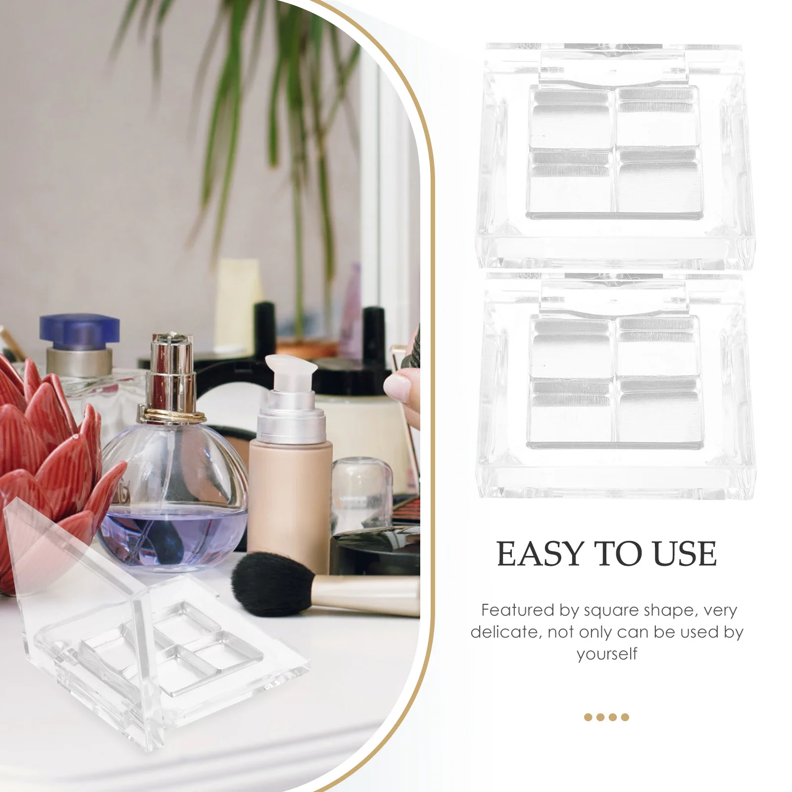 مجموعتان من حامل ظلال العيون المدمج، حقيبة تخزين متينة ومقاومة للاهتراء لمستحضرات التجميل، خفيفة الوزن وسهلة الحمل، اختيار الهدايا #1