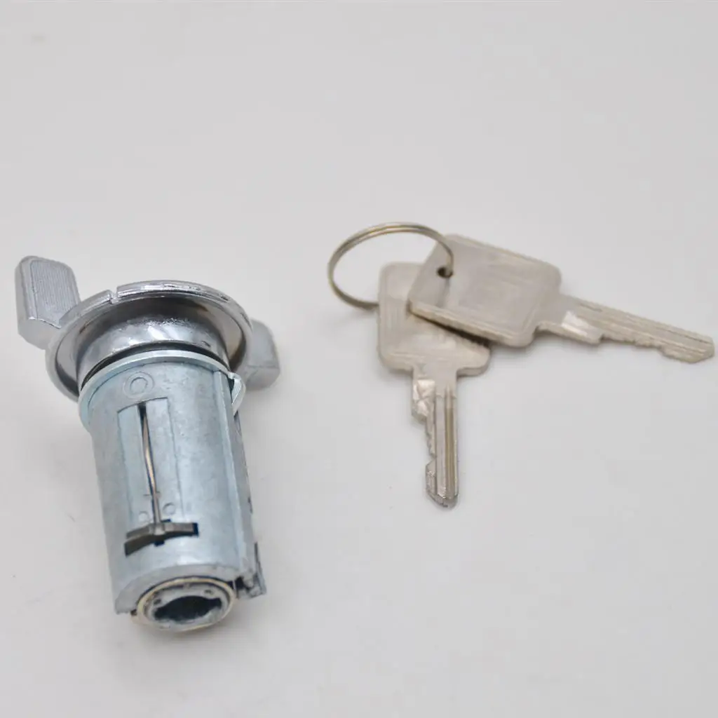 Direct Replacement Ignition Switch Lock Assembly for GM for chevrolet Car with 2 Keys Chrome Metal Front Cylinder