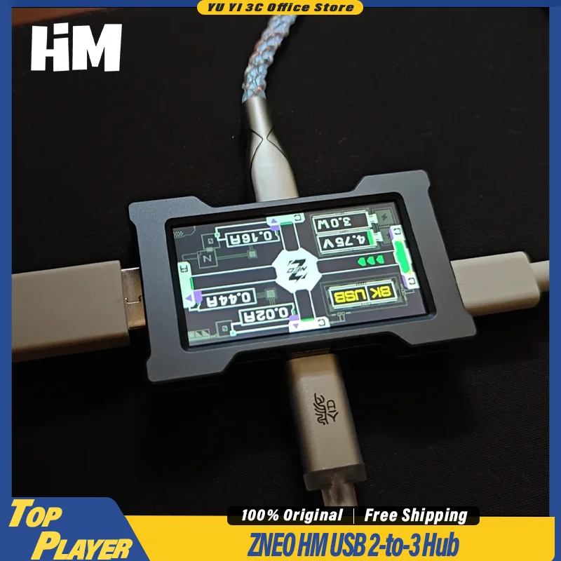 

ZNEO HM USB 2-to-3 Hub True 8K Polling Rate Customizable Screen Metal Enclosure MMT Multi-Path Parallel Accelerator Web Driver