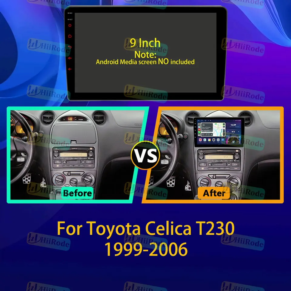 Hiirode Car Android Radio Stereo Player Frame Fascia For Toyota