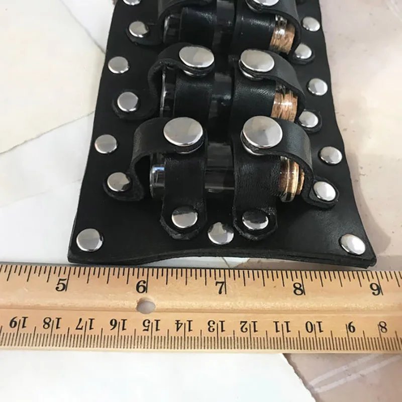 Medieval Belt Potion Vials Pouch Leather Scroll Holder Bag Alchemy Kit For Renaissance Fair Cosplay LARP Costume Parts Men Women