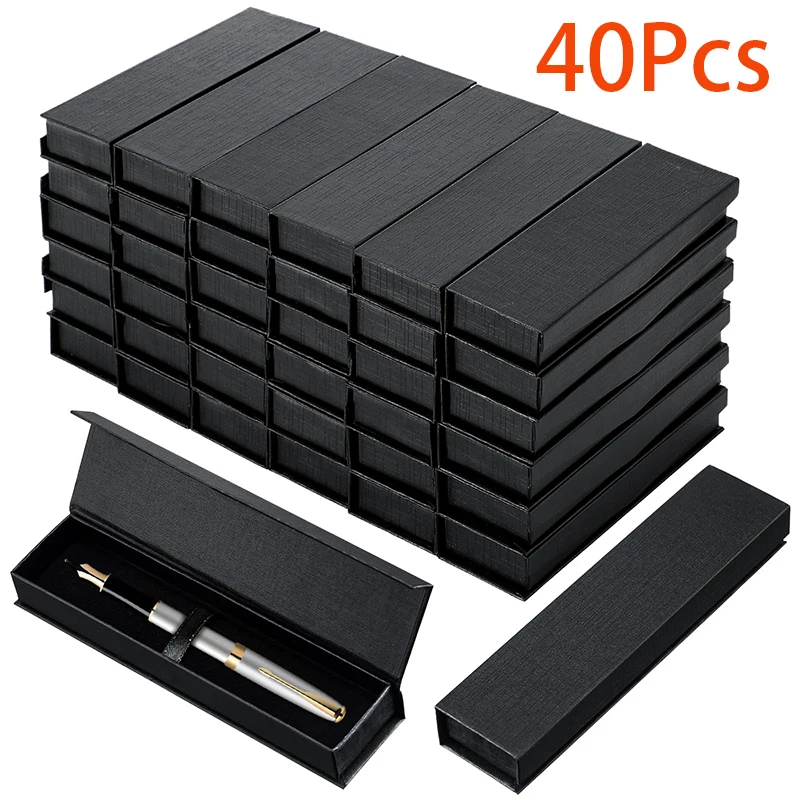 40Pcs Neutral Pen Gift Boxes Stationery Flip Cover Paper Box  Pencil Cases