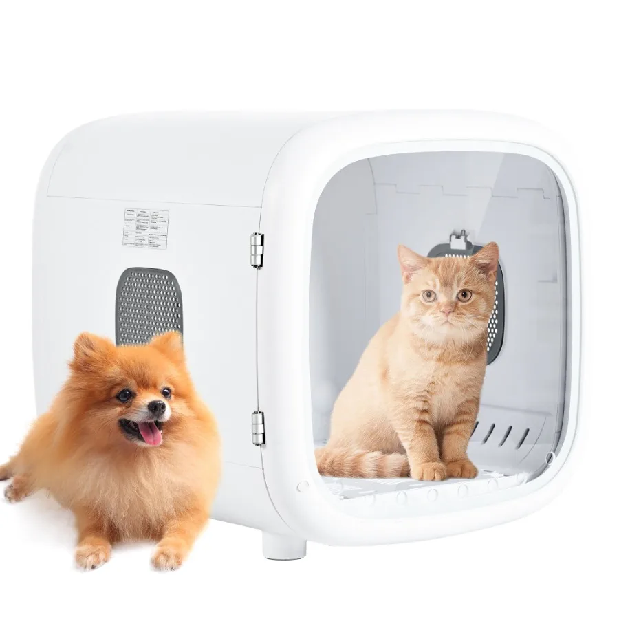 52L Automatic Pet Dryer, Hair Dryer for Cats and Small Dogs, Smart Temperature Control, Touch Screen, 360° Drying, Auto