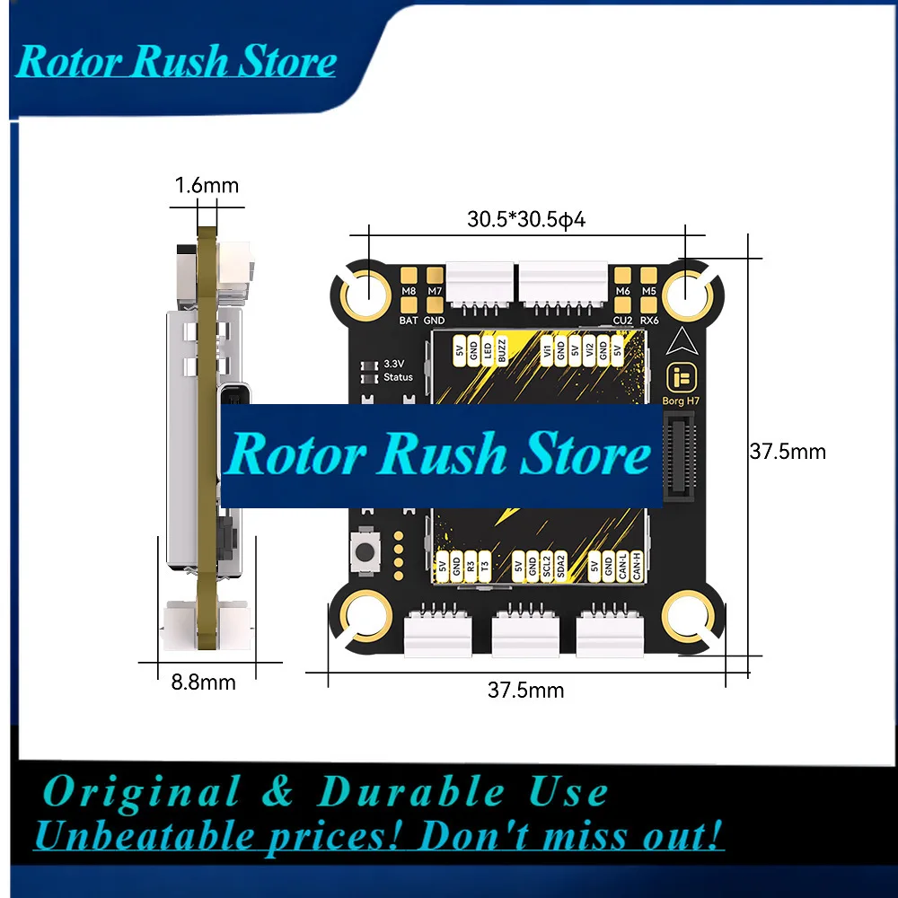 RoRusIFlight Borg H7 Stack (60 4-IN-1 32Bit ESC)