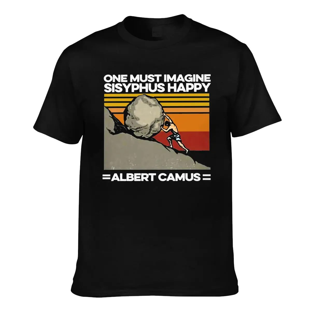 Best Sisyphus Albert Camus Philosophy Push The Stone T-shirt Cotton Harajuku Hot Selling Tee Shirt