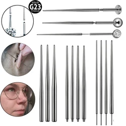 G23 Titanium1Pc Titanium Insertion Pin Taper for Threadless Jewelry Nostril Piercing Taper Push in Earrings Body Piercings Tool