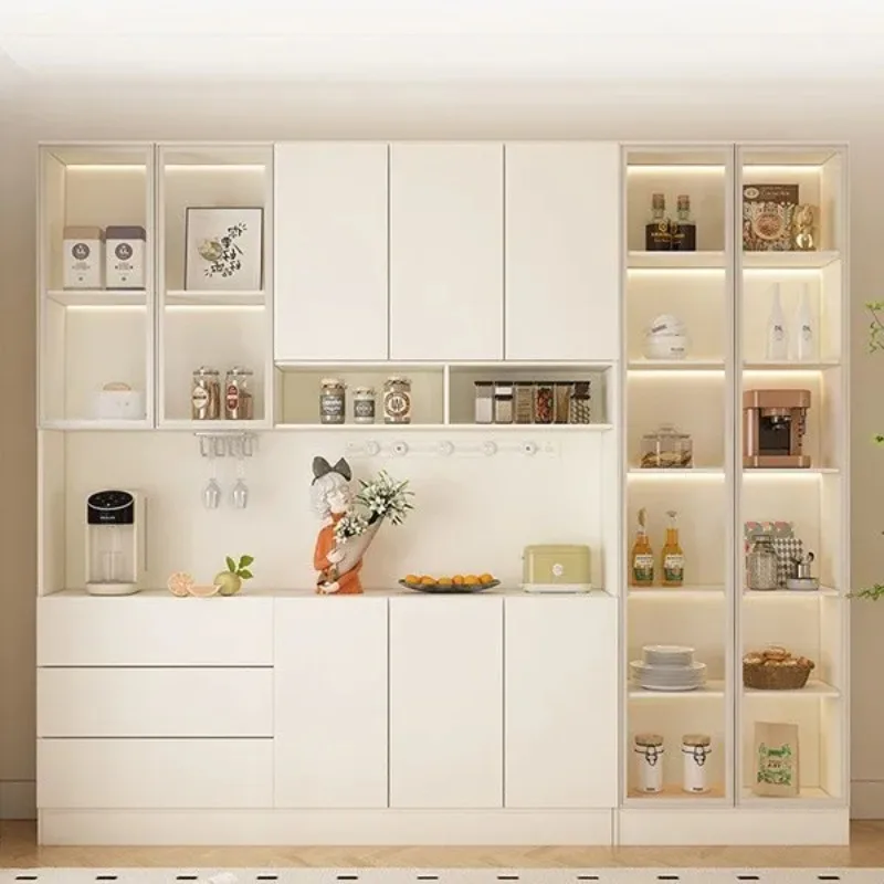 خزانة جانبية لتناول الطعام مصنوعة من الخشب الصلب على الطراز الشمالي ودرج متعدد الطبقات صديق للبيئة