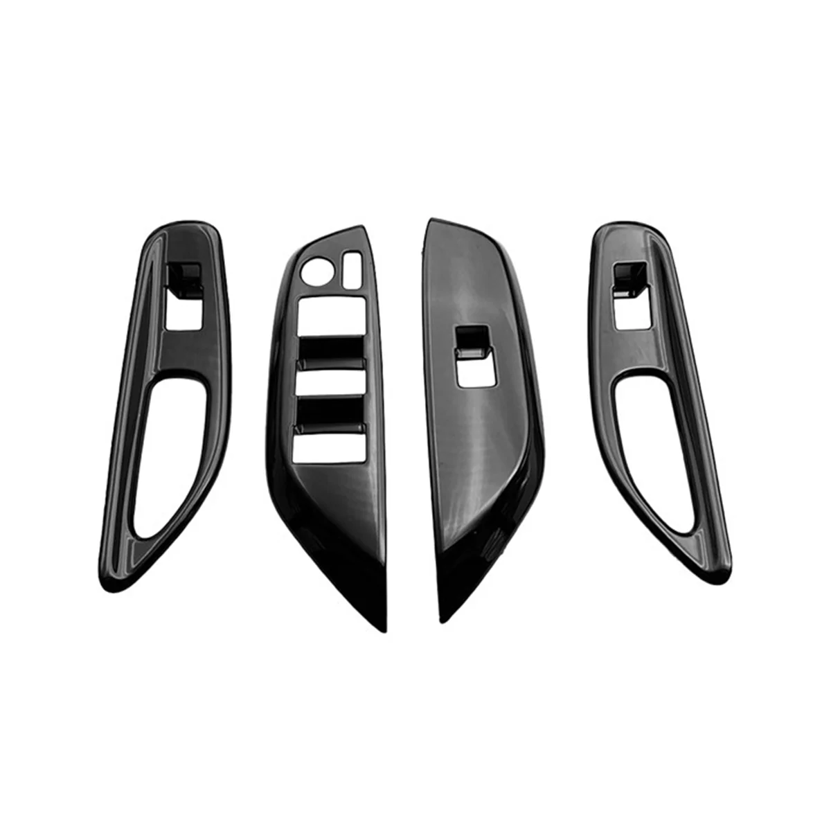 Car Glossy Black Window Gl  Lift Button Trim Switch Cover Door Armrest Panel for Toyota YARiS Cross 2020-2023 RHD