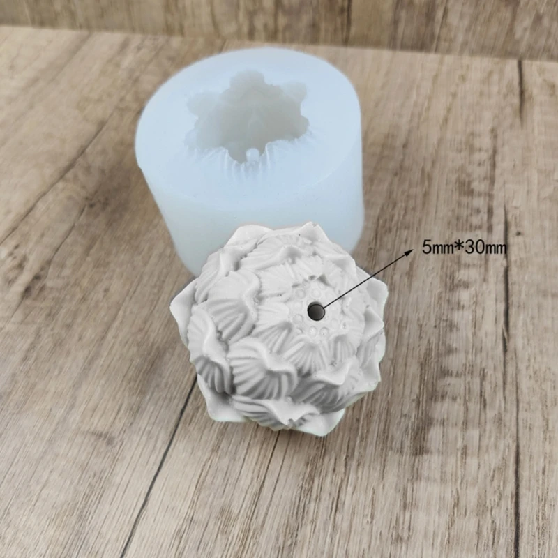 2Pcs/set Elegant Incense Holder Mold Handmade Lotus Incense Holder Silicone Molds Incense Trays Resin Molds 3XUA