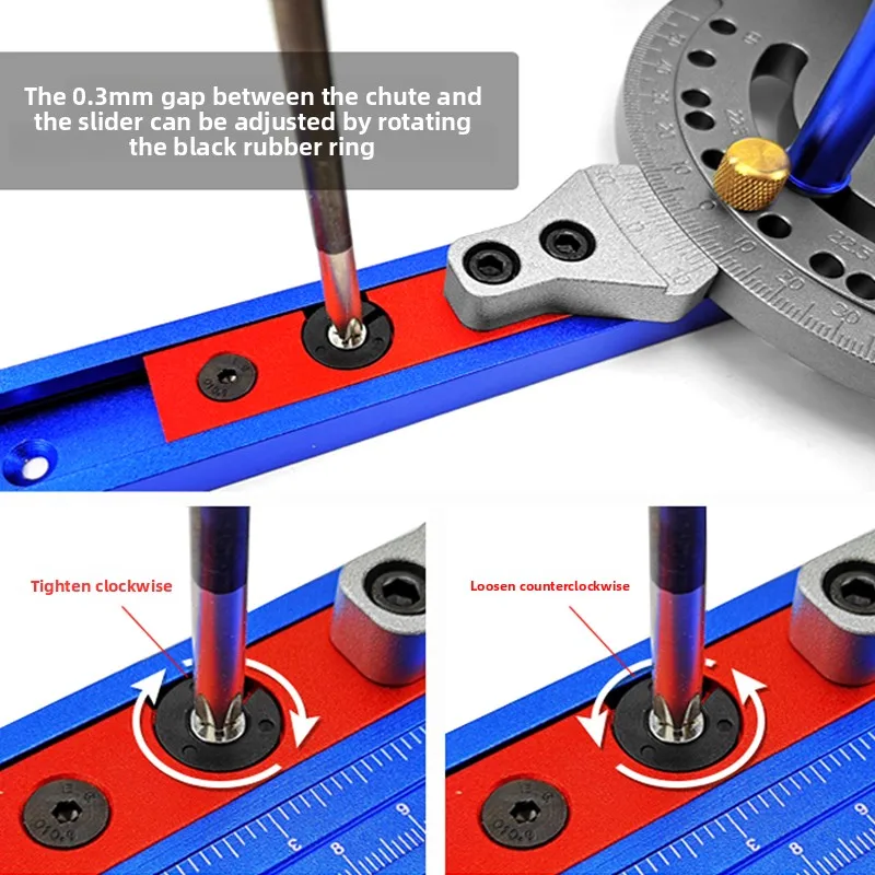 Woodworking New High-precision Multi-angle Adjustment, DIY Modification of Saw Table Engraving Machine, Backer Push Handle
