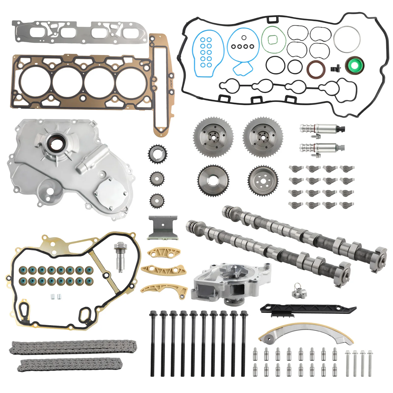 2pcs Camshaft lifters timing chain Set for Buick LACROSSE REGAL VERANO 2.4L  12634844 12608300