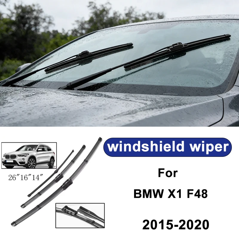 

For BMW X1 F48 2015-2020 car windshield front/rear wipers, silent wiper blades,car blade brush accessories