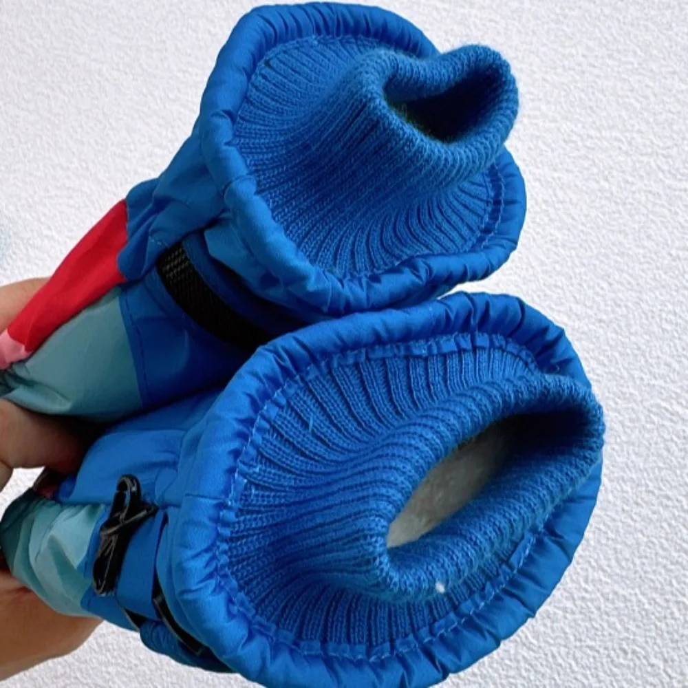 

Cartoon Children Ski Gloves Warm with Knuckles Snowboard Mitten Waterproof Windproof Winter Skiing Gloves Outdoor Sport