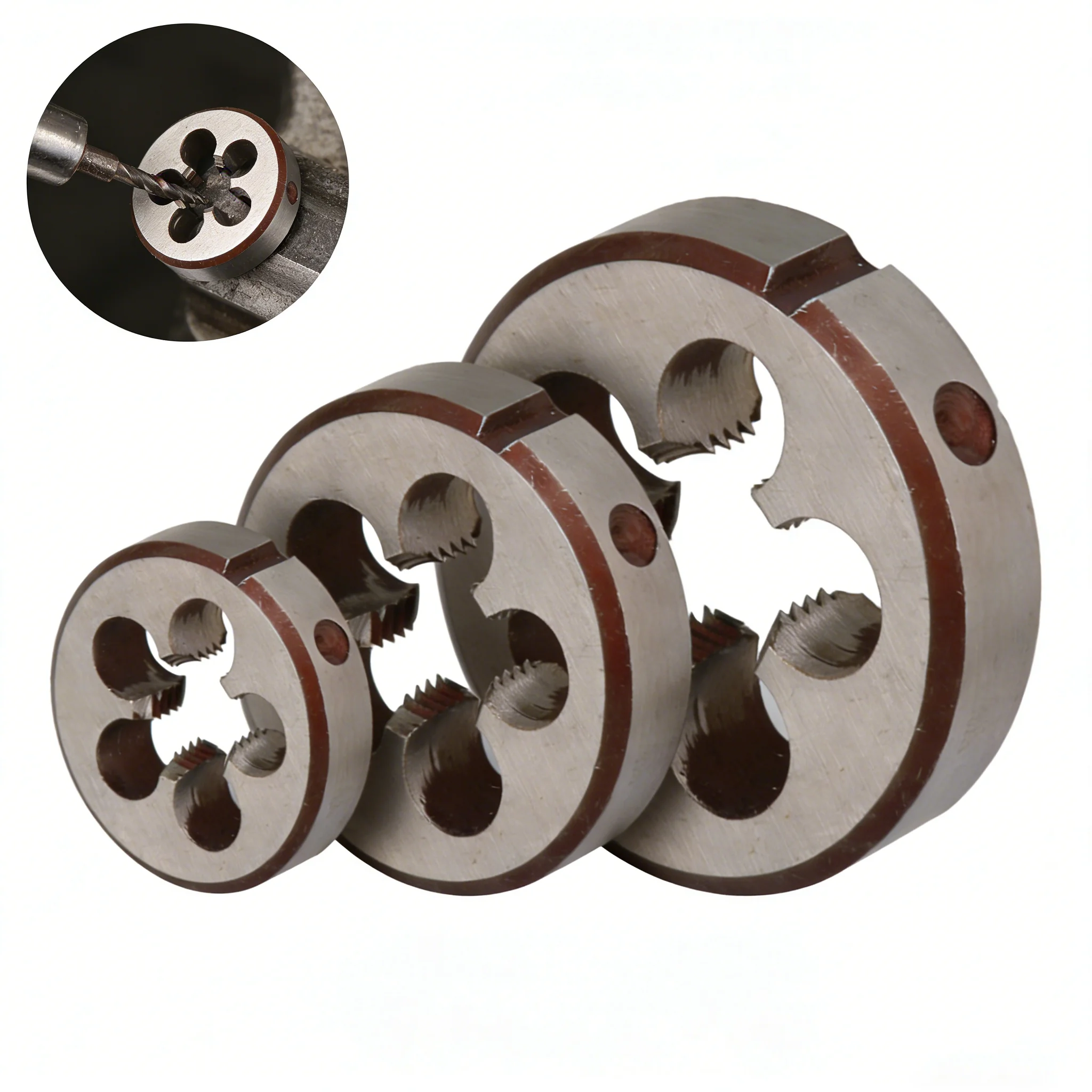 

Плашка BQLZR BSP 1/4 для нарезания круглой резьбы, прочная машинная резьбонарезная плашка для обработки наружной резьбы, инструмент для ремонта металлических соединений