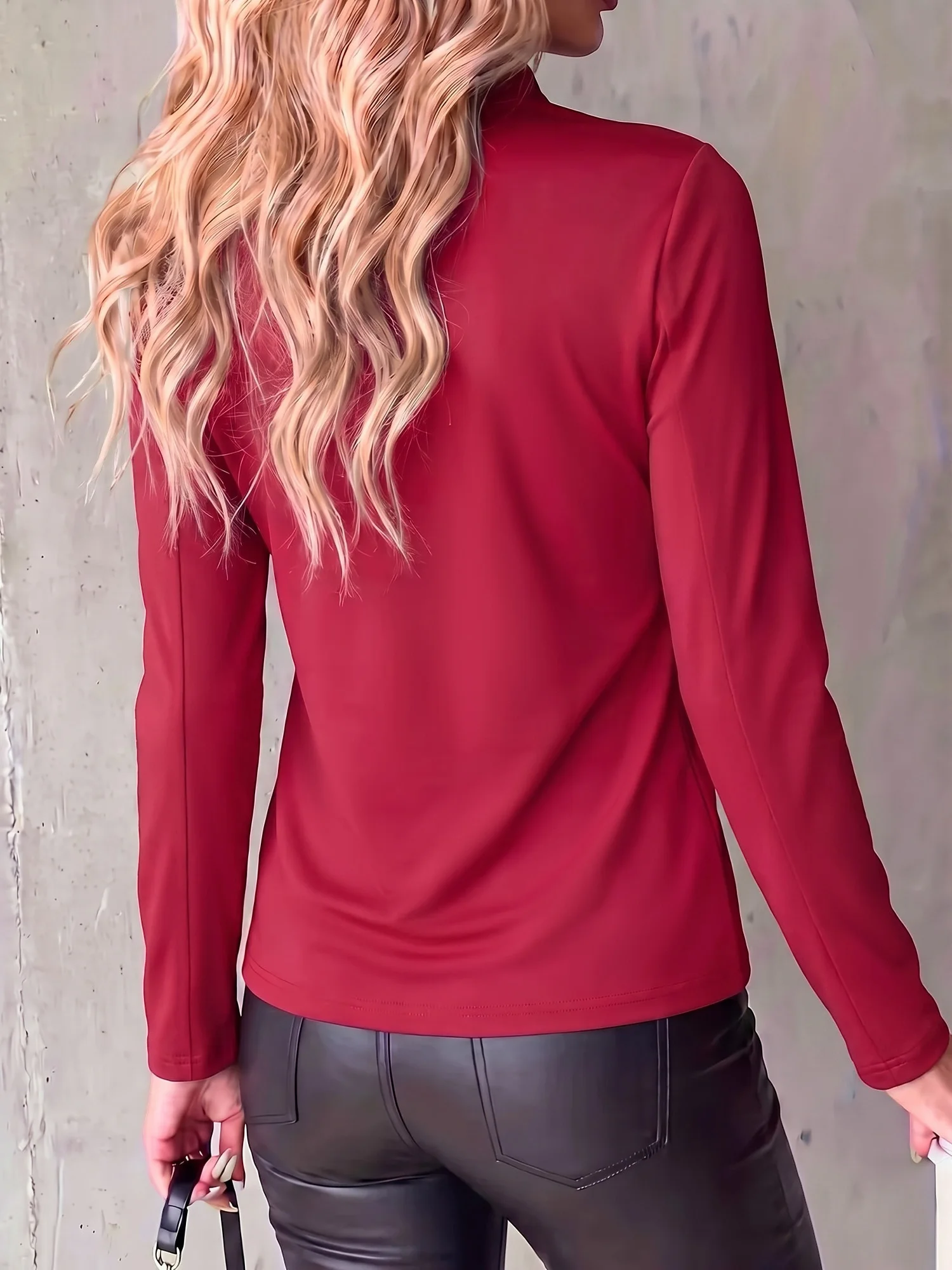 Women Long Sleeve Open Blazer Mandarin Collar Solid Slim Fit Casual Office Jacket Female Basic Outerwear