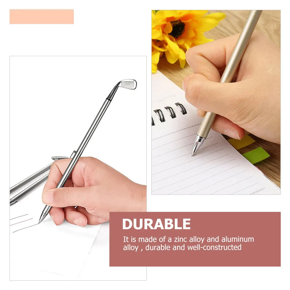 

Golf Club Simulated Golfing Ballpoint Office Stationery Desk Pen Zinc Alloy Mini Lightweight Smooth Writing Guest