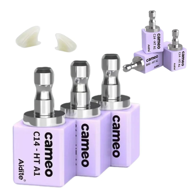 5PCS/Box Dentistry Lithium Disilicate C14 Translucency Glass Ceramic Blocks HT/LT for CAD CAM Dental Veneer Materials Tools