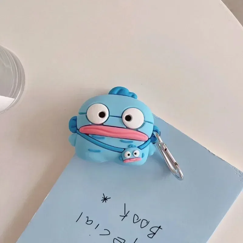 سانريو Hangyodon أنيمي حقيبة سماعة الاذن ل Airpods 4/1/2/3 برو سيليكون اللاسلكية سماعة غطاء واقية شحن غطاء صندوق