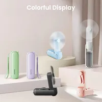 Portable Hand Held Fan with USB Rechargeable 2000mAh Battery, Foldable, Small,or Girls, Travel For Women, Outdoor Amagi