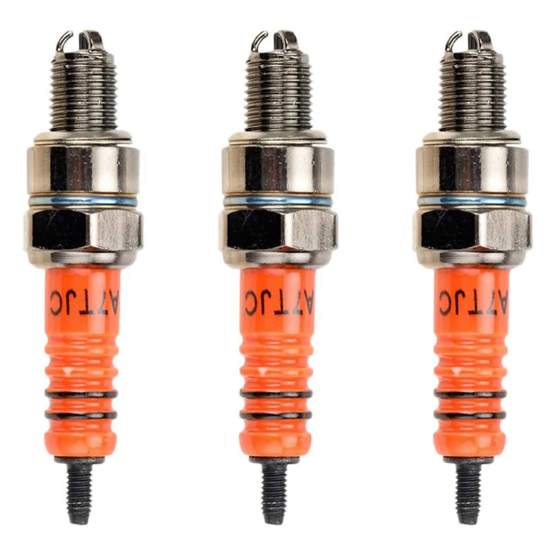 

3X Motorcycle Spark Plug A7TJC Modification GY6 50Cc 70Cc 90Cc 125Cc ATV Dirtbike 50 125 150Cc 3 Electrode Spark Plug