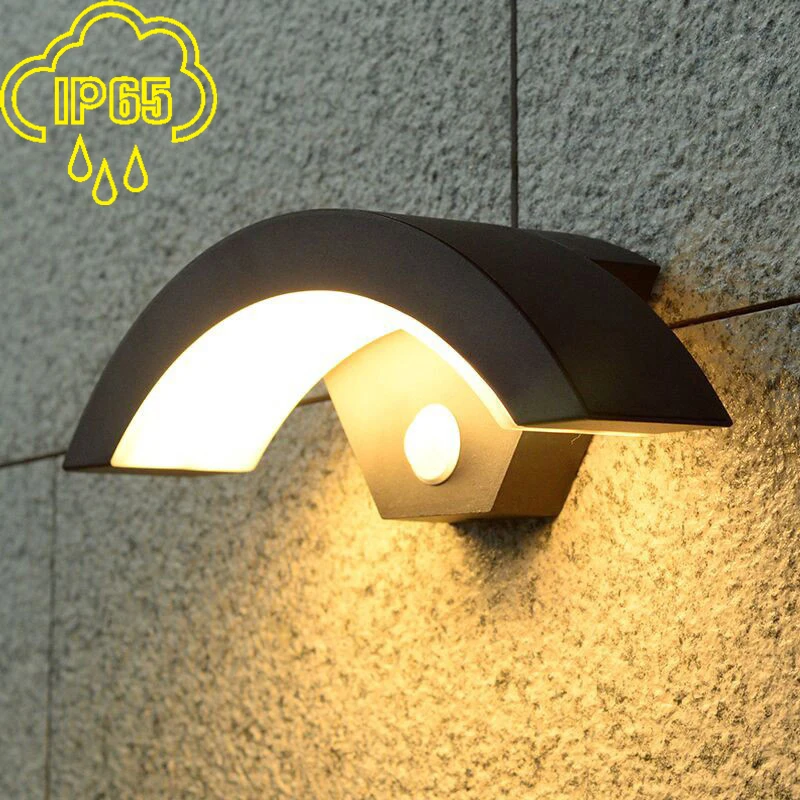 

Modern minimalist fan-shaped LED outdoor waterproof human sensing wall lamp bedroom living room balcony corridor wall lamp