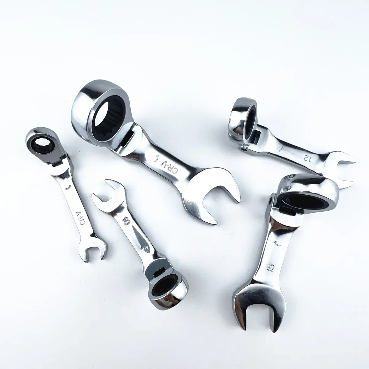 Dual-purpose Open End Wrench Hardware Tool Labor-saving WrenchMini Short Handle Ratchet Wrench With Movable Head Quick