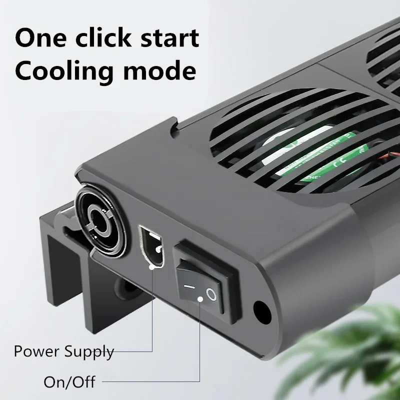 Aquarium Fish Tank Cooling Fan System Chiller Control Reduce Water Temperature 2/3/4/5 Fan Set Cooler Marine Pond Accessories